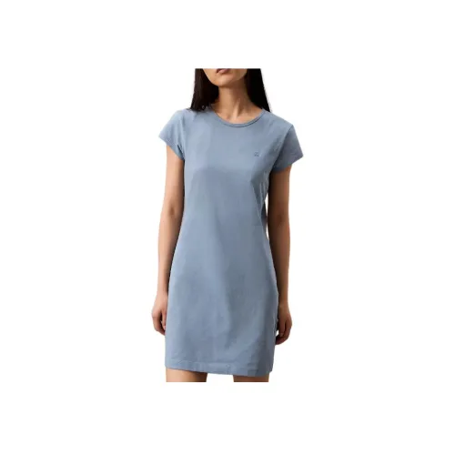 Calvin Klein Короткий рукав Платье Женское с подкладкой Ветреный синий