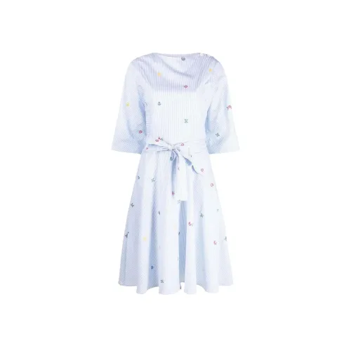 KENZO Blue Женские Длинные Платья с Рукавами