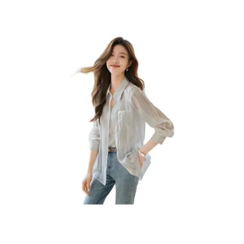 Mo Han Yi Mei Рубашка Женская Серого цвета