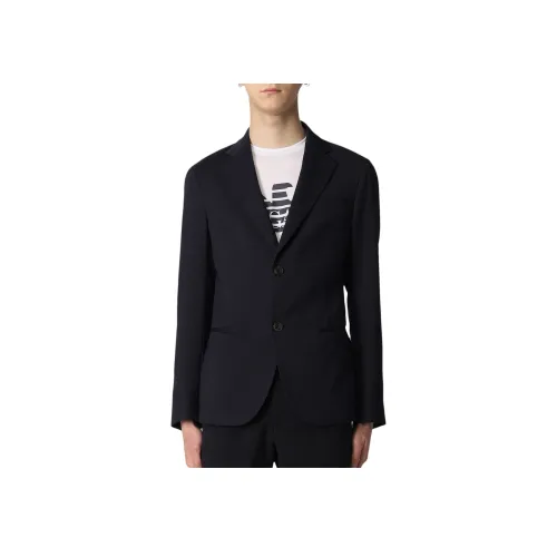 EMPORIO ARMANI SS22 Бизнес-костюм Пальто Мужской Синий