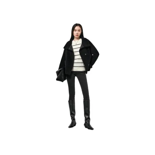 TKY SHOP Черные женские бархатные куртки