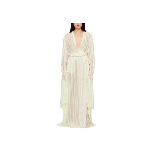 STELLA MCCARTNEY Белое Женское Длинное Платье с Рукавами