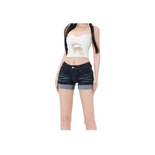 MUCCHIC Синие Женские Джинсовые Шорты