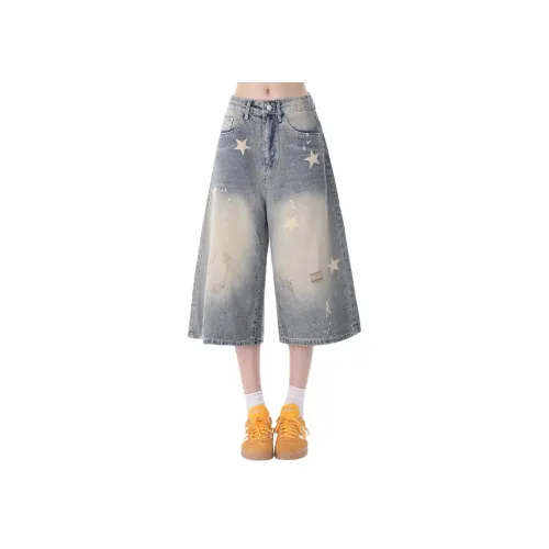 HELEH Синие Женские Джинсовые Шорты