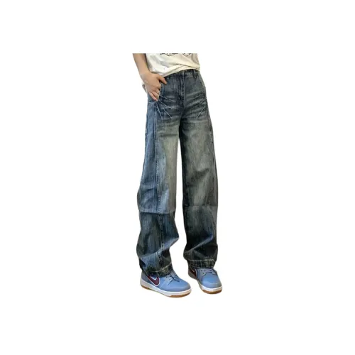 TR Синий Унисекс Джинсы