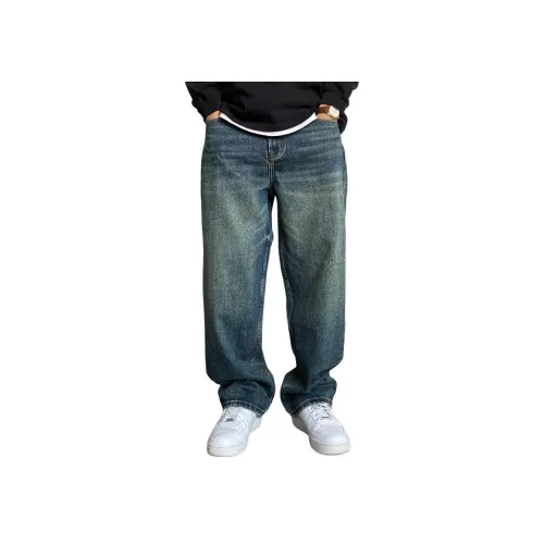ZHANDASHUAI Nano Темно-синие Джинсы для мужчин
