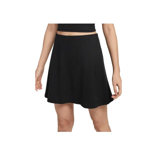 Nike Swoosh Повседневные короткие юбки Женские Черный