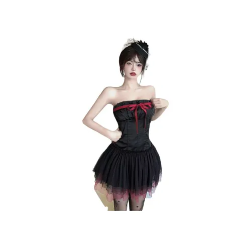 MORii Черные Женские Платья без Рукавов