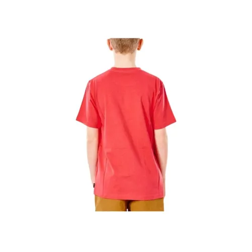 RIP CURL Красная школьная рубашка с коротким рукавом