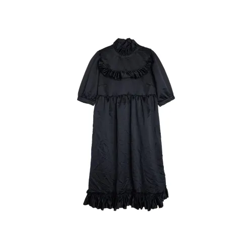 CDG Длинное платье с длинными рукавами женское цвет полночный синий