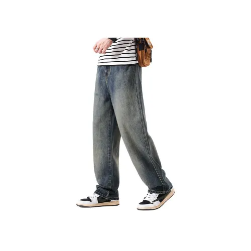 PWUE Ностальгический синий Унисекс Джинсы