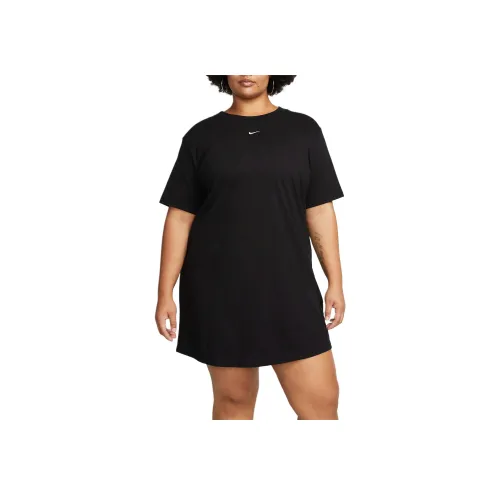 nike Sportswear Essential Короткий рукав платье женское черное