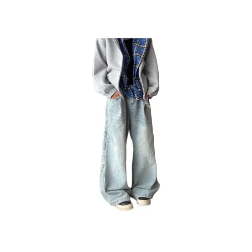 RENBEN1986 Светло-синие унисекс джинсы