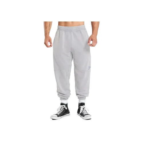 GYMSHARK Вязаные тренировочные штаны мужские джинсово-серый