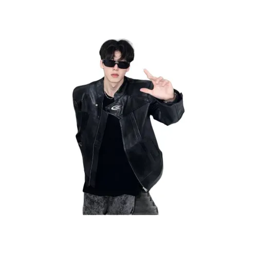 SOCKKEY Кожа Куртка Пальто Унисекс