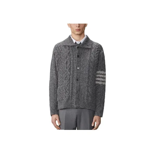 THOM BROWNE Мужские свитеры среднего серого цвета
