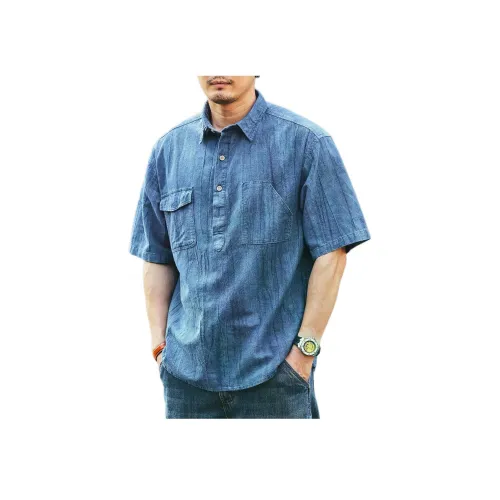 GELANLU Летняя рубашка свободный крой унисекс