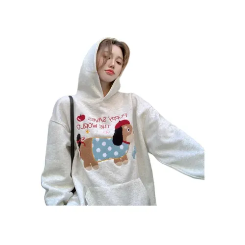 DOSOHEB Белый Серый Женский Свитшот