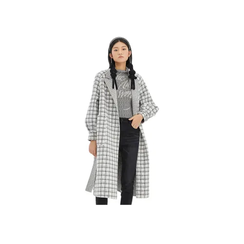 MIIDII Дымчато-серый Check Женское Пальто