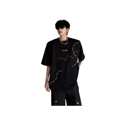 TESTUNG Черный Унисекс T-рубашки