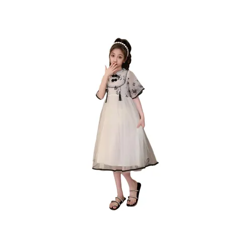 TONYBEAR 2025 Лето Новый китайский стиль Средняя школа Традиционный китайский стиль Картина тушью Китайский стиль Девушка Юбка