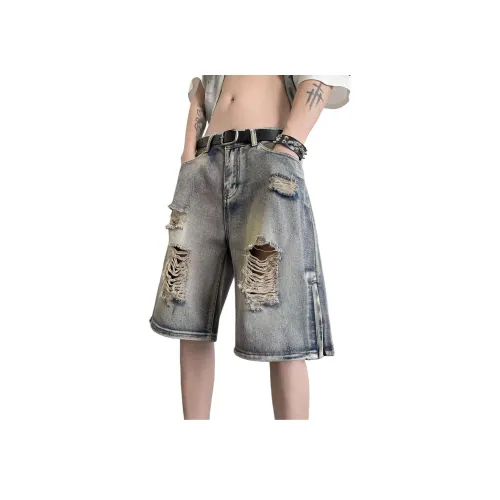 M MAICCO Синие Унисекс Джинсовые Шорты