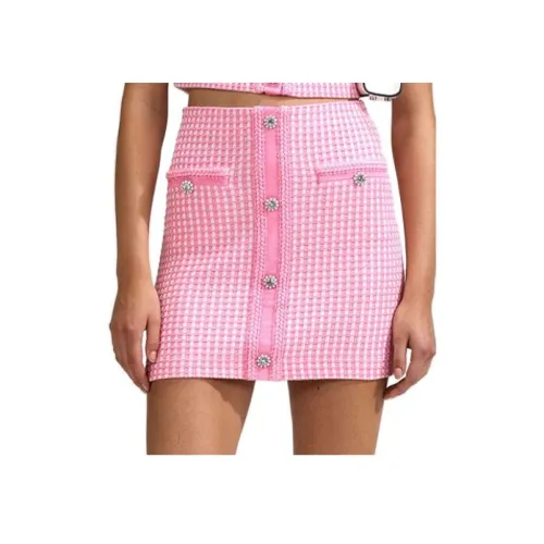 Self Портрет Розовый Унисекс Повседневные короткие юбки