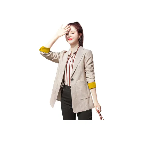 Mo Han Yi Mei Бизнес-костюм женский абрикосовый и желтый