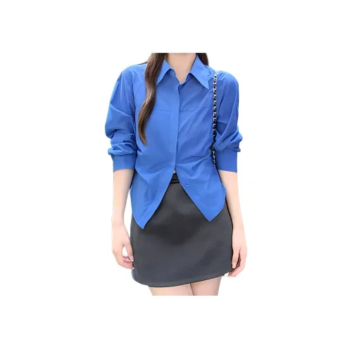 Wbwq Синие Женские Рубашки