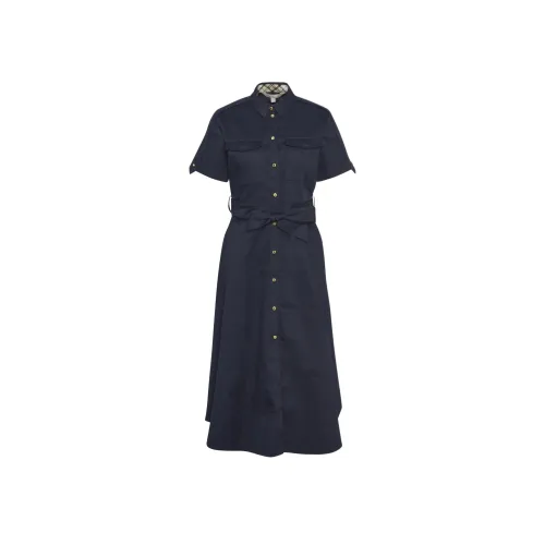 Barbour Blue Женские Короткие Платья с Рукавами