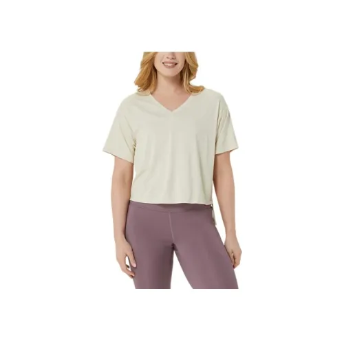 Asics NAGINO FLEX Рукав с оборванным плечом T-рубашка Женская Овсяный