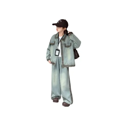 YUGUOGUO Светло-синий Комплекты Одежды для школьников Повседневная Спортивная Одежда