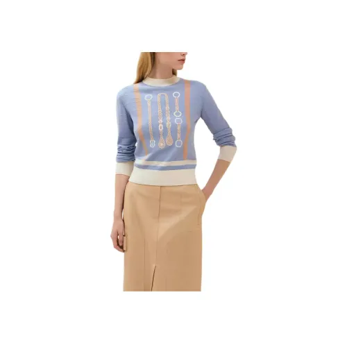 HERMES SS25 Свитер Женский Синий