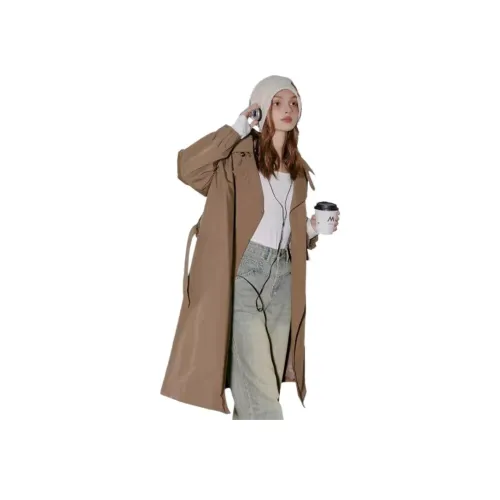 Coolhut Тренчкот Женский Армейский Зеленый