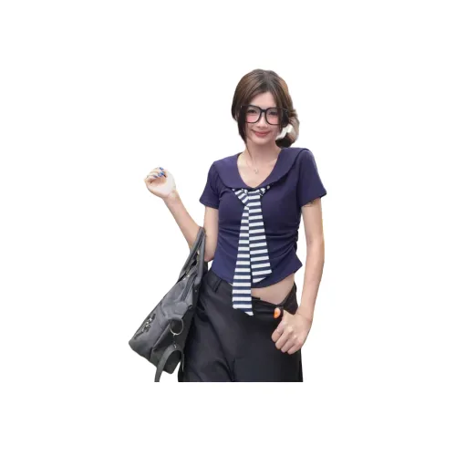 Aimilian Темно-синие Женские Футболки