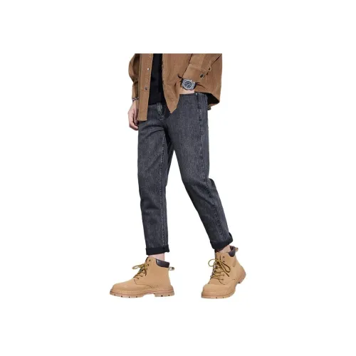 YUQIAN Фотиния Серый Брюки на щиколотку Мужские Джинсы