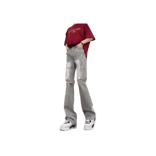 NOWSTIME Дымчато-серый Унисекс Джинсы