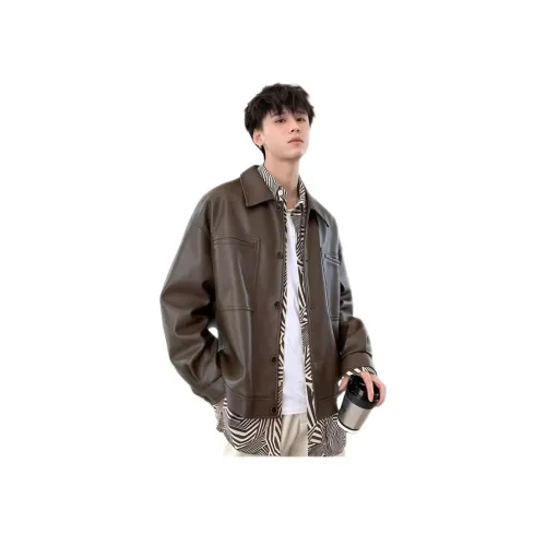 TONYBEAR Осенний Мужской Модный Отложной воротник Повседневный Укороченный Куртка Мужская