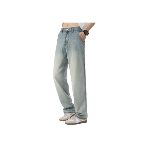 GEOREFOOL 2388 Винтажный синий Мужские Джинсы