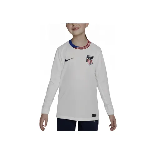 nike Команда США по футболу Olympic Series USWNT 2024 Stadium Дом T-рубашка Белый Детский