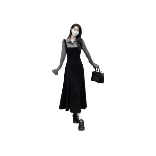 ZCDECO Длинное платье с длинными рукавами женское