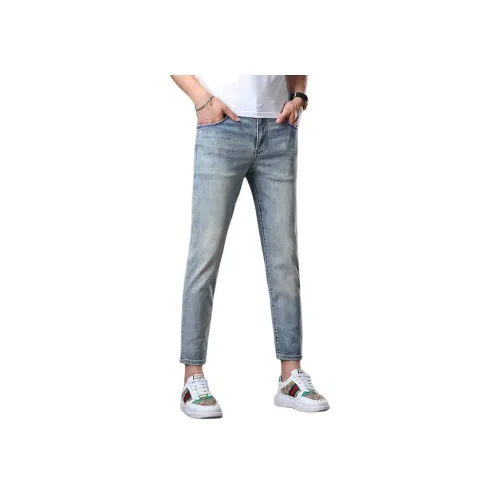 VUAS Ностальгический синий унисекс джинсы