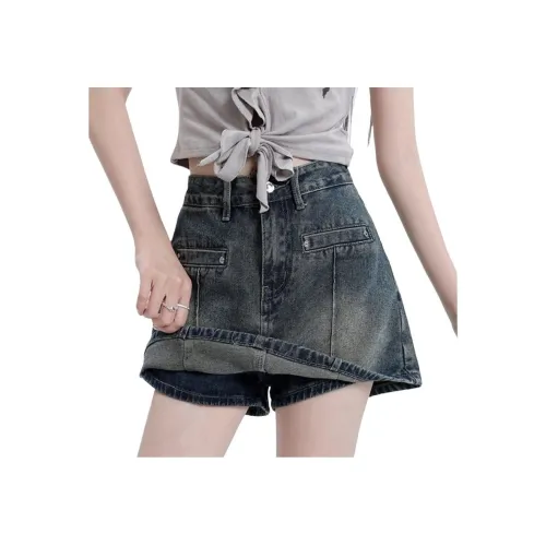 Cotton Zhiximeng Live Джинсовые короткие юбки Женские