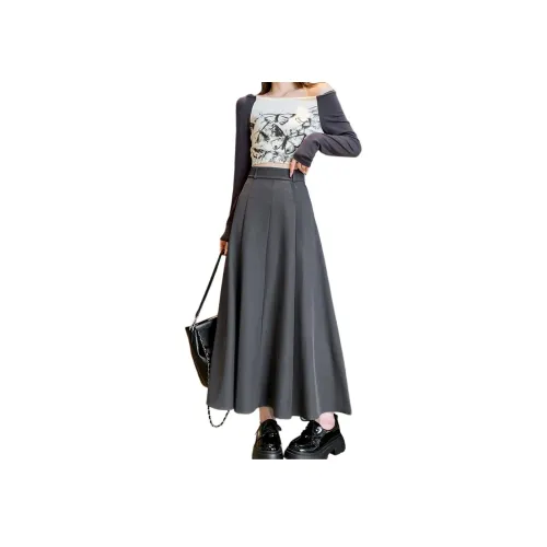 MIIOW Повседневная длинная юбка для женщин