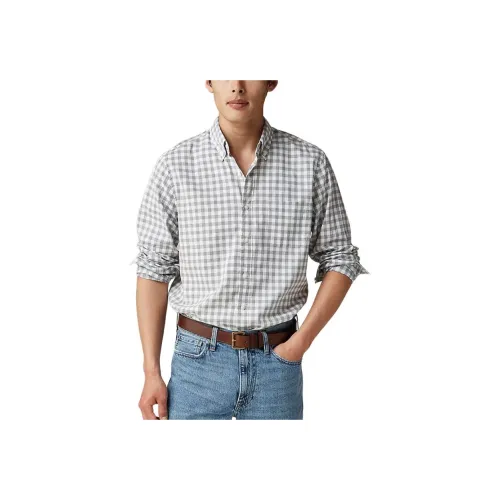 J.Crew Белые Серые Мужские Рубашки