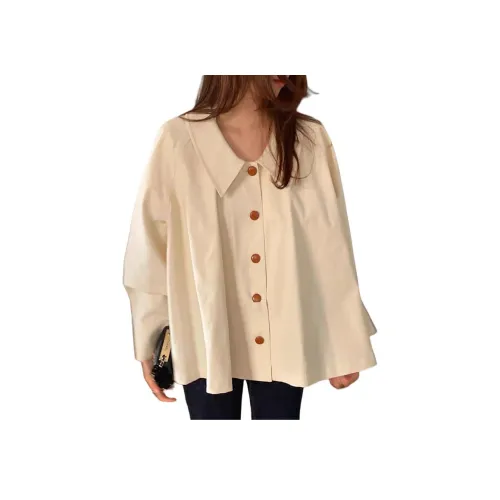 QIAOMONVHAI Абрикос Женские Рубашки