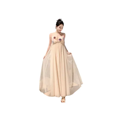 GRAYISMOON Абрикос Женские Слип-платья