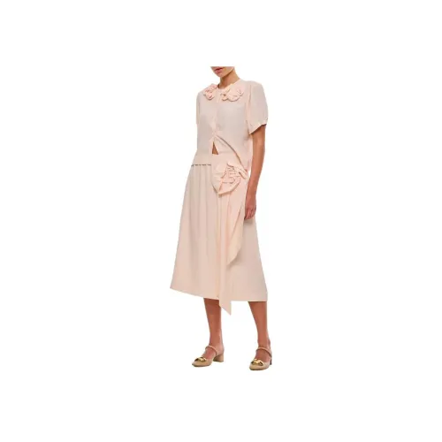 SIMONE ROCHA Повседневный Длинный Юбка Женские Розовый