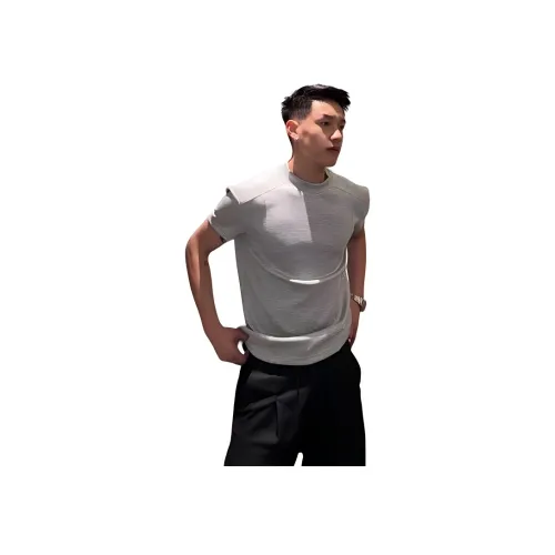 DANJUE Светло-серый Унисекс Футболка