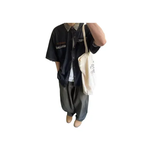 KVIV Черные Мужские Рубашки